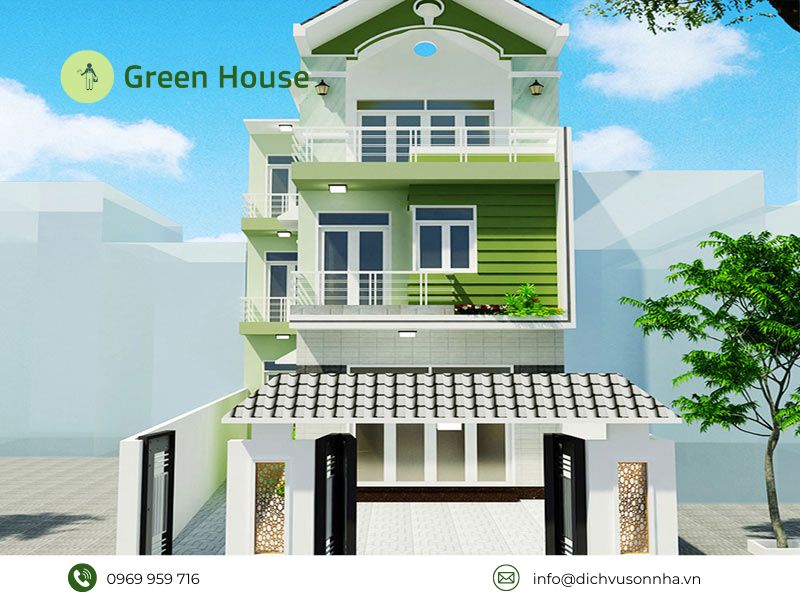 Các mẫu sơn mặt tiền nhà ống đẹp mắt, ấn tượng