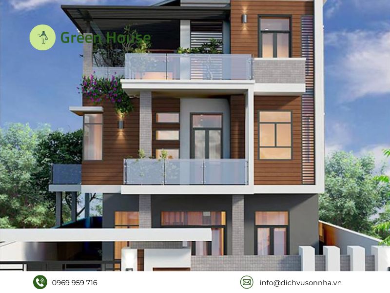 Các mẫu sơn mặt tiền nhà ống đẹp mắt, ấn tượng