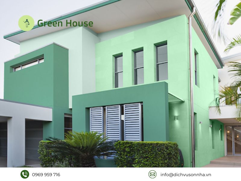 Top 20+ mẫu sơn nhà màu xanh ngọc đẹp