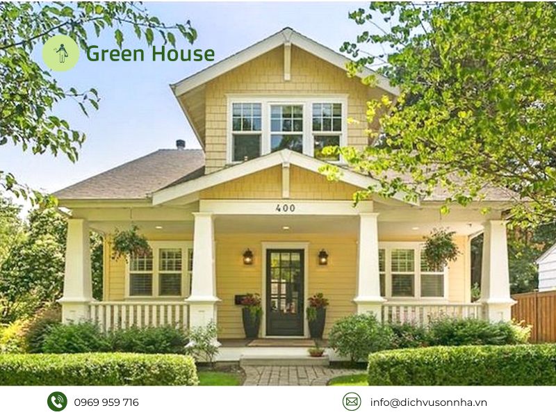 sơn nhà màu vàng kem nhạt