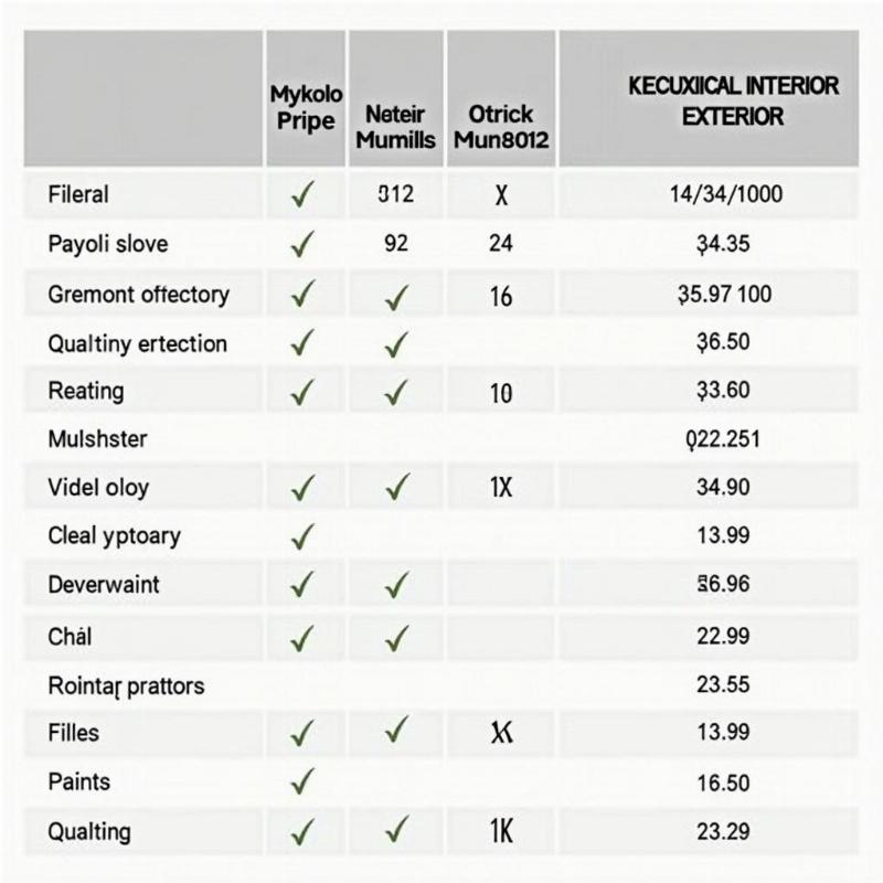 Bảng giá tham khảo các loại sơn nội thất và ngoại thất Mykolor phổ biến nhất 2025