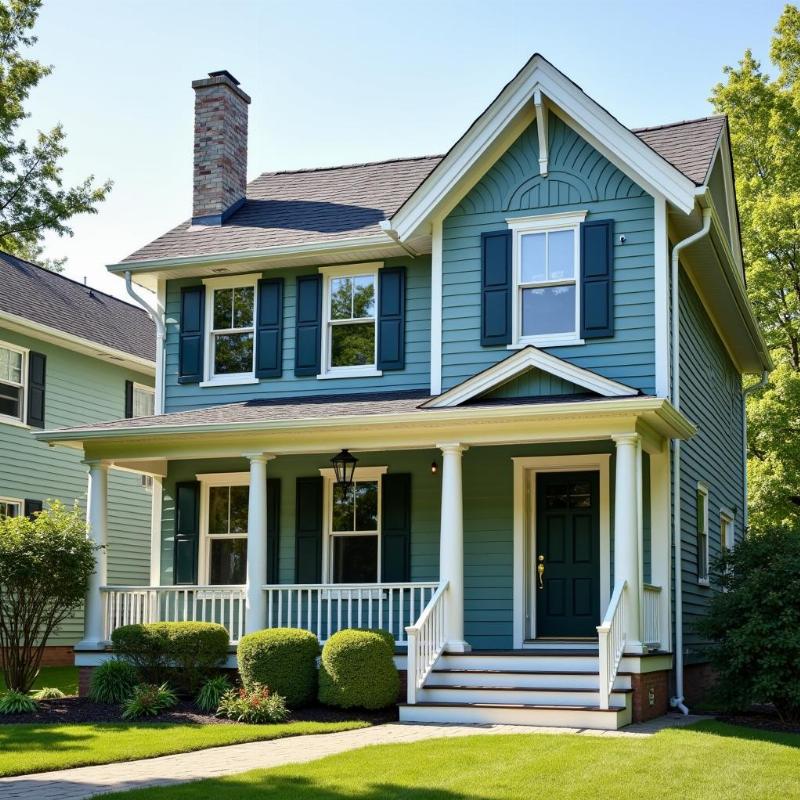 Hình ảnh công trình sử dụng sơn Kansai chất lượng Nhật Bản bền màu, bảo vệ ngôi nhà.