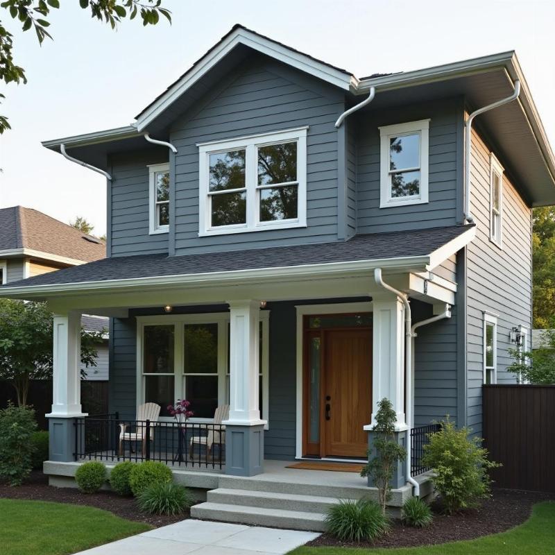 Ngôi nhà sử dụng bảng màu sơn Jotun ngoại thất bền đẹp, hài hòa với cảnh quan