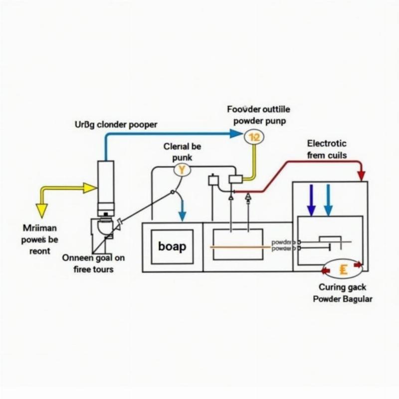 Sơ đồ cấu tạo hệ thống sơn tĩnh điện cơ bản và nguyên lý hoạt động của súng sơn