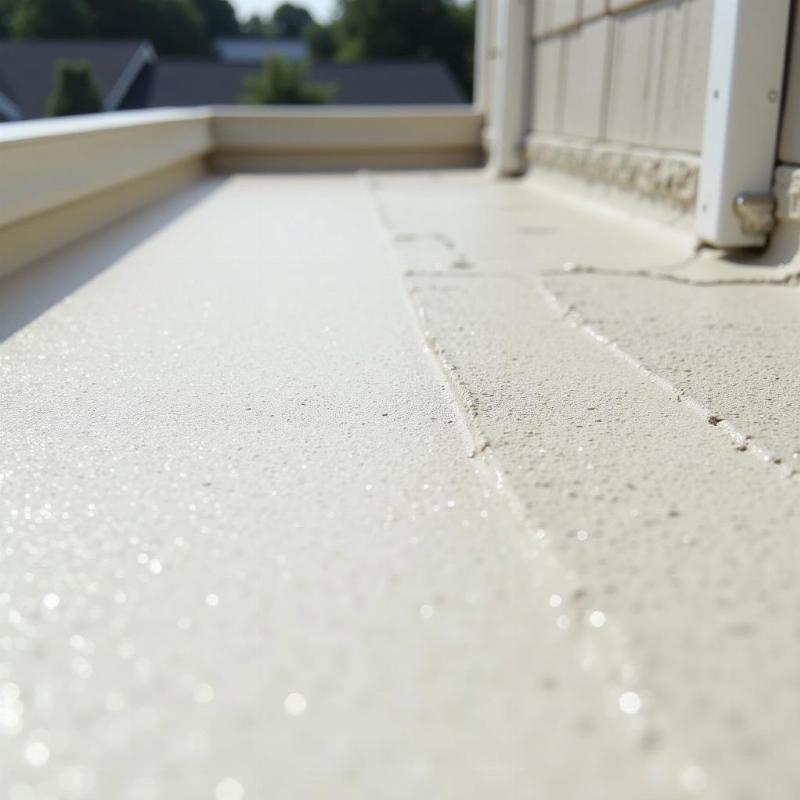 Bề mặt sau khi thi công sơn chống thấm hiệu quả, không còn ẩm mốc rêu phong