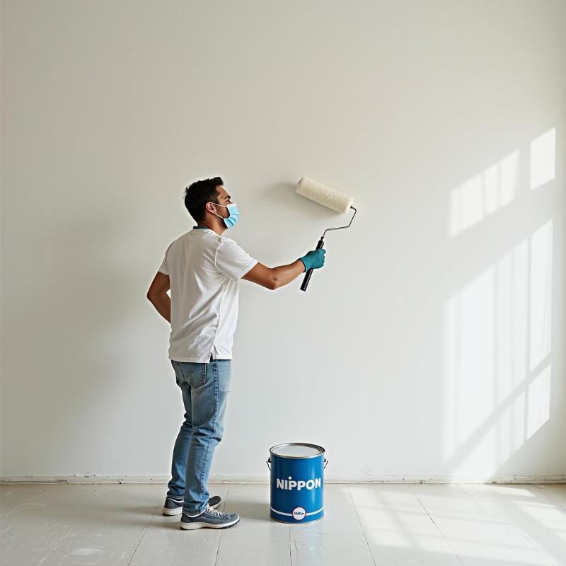 Hinh anh minh hoa quy trinh thi cong son nippon chuan tu chuan bi be mat den hoan thien