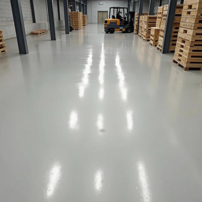 Sàn epoxy công nghiệp bền đẹp, chống mài mòn và hóa chất, giải pháp tối ưu cho nhà xưởng.