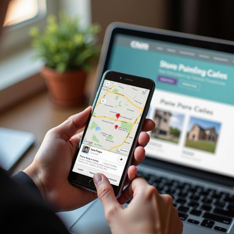 Hướng dẫn tìm địa chỉ cửa hàng sơn gần đây qua Google Maps và website hãng sơn uy tín.