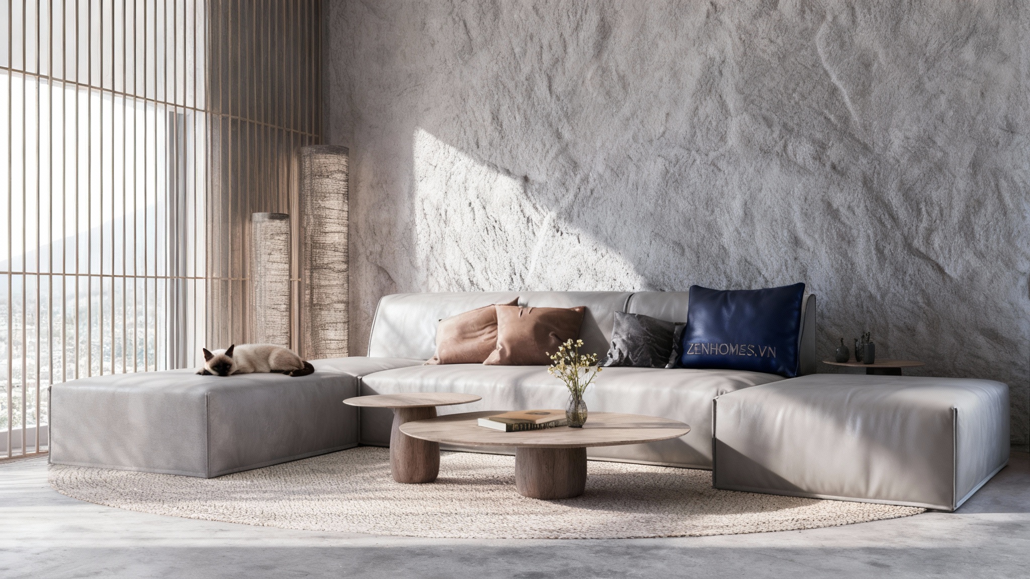 ứng dụng vữa plaster tạo hình 3d phòng khách