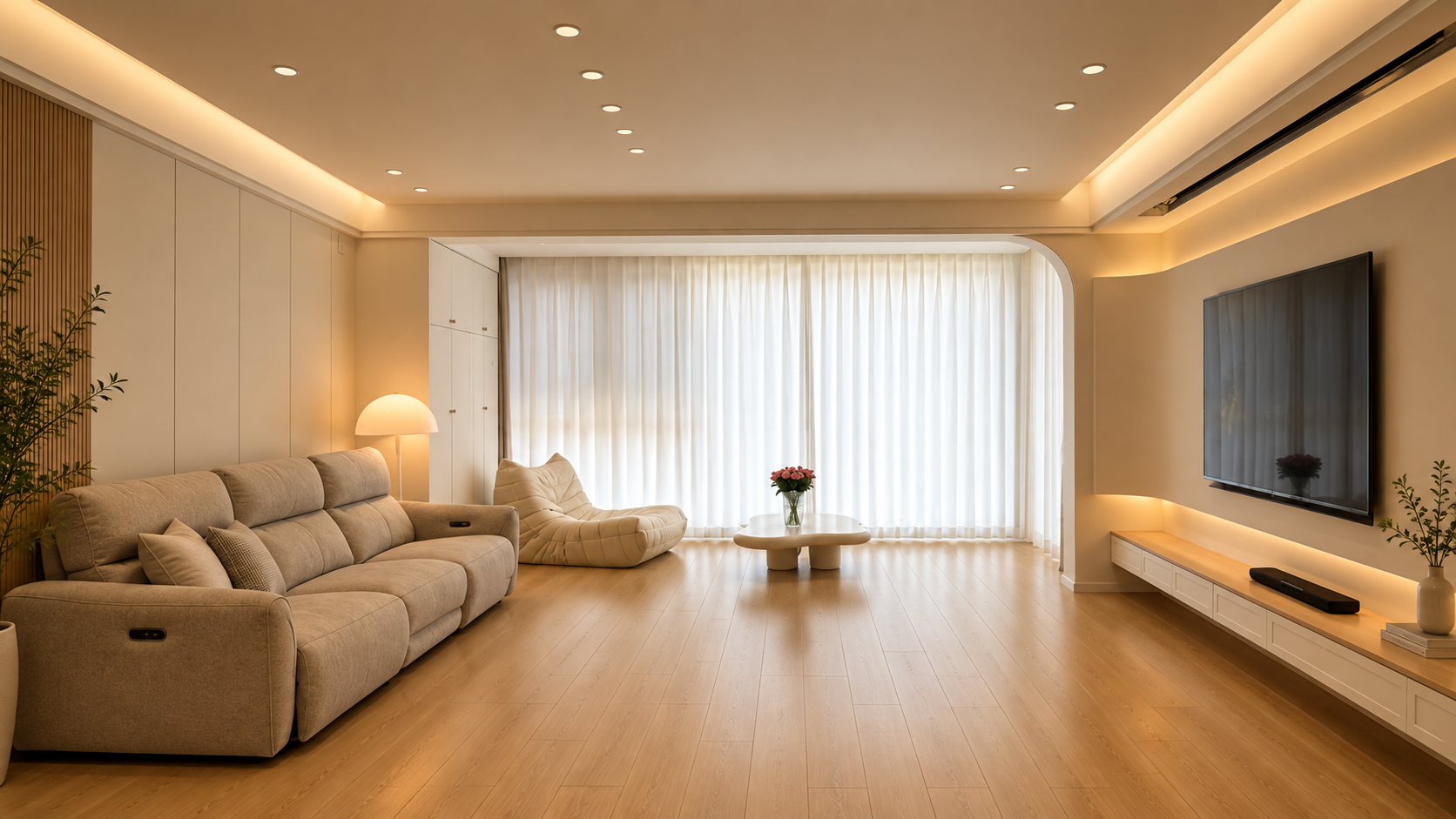 Mẫu đèn LED âm trần thạch cao hiện đại và cao cấp